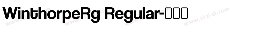 WinthorpeRg Regular字体转换
